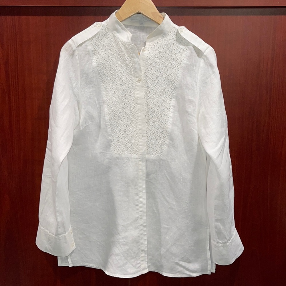CYC woman’s white linen long sleeves shirt